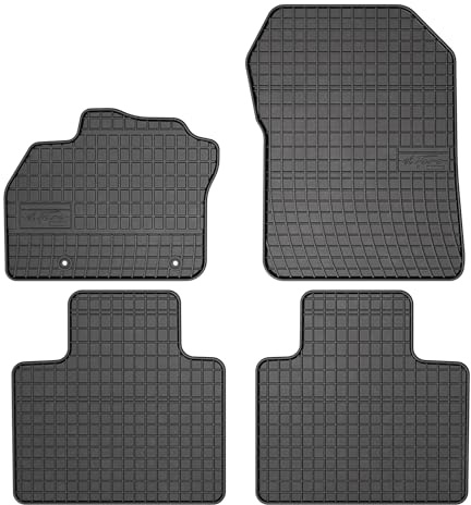 FROGUM EL Toro Gummimatten Ganzjähriges-Set von Autofussmatte Auto Fußmatten für Renault Zoe 2012-2019 | Beständiges Gummi Material | 1,5cm Schutzkante