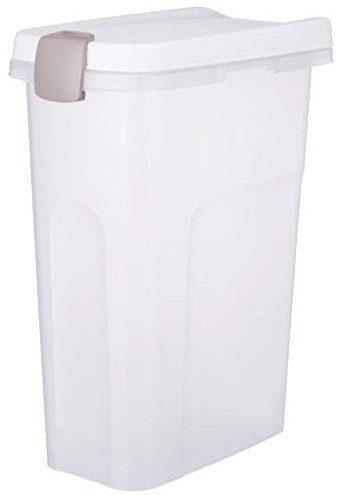 TRIXIE 24667 Tonne, luftdicht verschließbar, Kunststoff, 25 l/24 × 51 × 39 cm, transparent-we