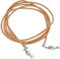 unbespielt Cordon en Cuir pour Pendentif - Marron Naturel - pour Homme et Femme - avec 2 fermoirs mousquetons argentés - Longueur : 1 m x 2 mm