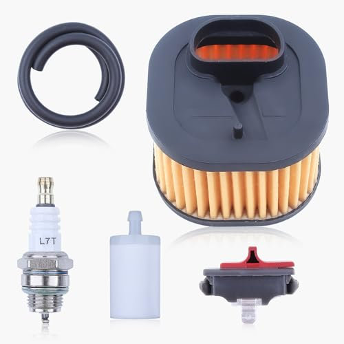 Haishine Heavy Duty Air Filter Fuel Hose Filter Switch Rebuild Kit for Husqvarna 372XP 372 XP Chainsaw Replacement Parts