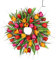 17 Zoll Lange Blattgirlande Home Door Hanging s Ring Wandbehang Ornament Hochzeitsdekoration Frühlingsparty Dekor-B, China