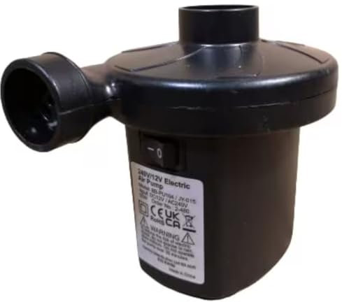 Garden Mile 12v / 240v Portable Electric Pump For Airbed And Air Mattresses Inflatables High Power Electric Air Pump With 3 Nozzles Lightweight 2 Way Inflator Deflator Balloon Pump