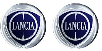 Lancia 21256 Adesivi 3D Ufficiali Logo 21 mm, 2 Pezzi