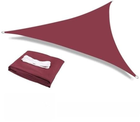 Homeilteds wasserdichte Sun Shelter Sonnenschutz Schutz Sonnensegel Markise Camping Schatten Tuch Groß for Außen Canopy Garten Innenhof Woven (Color : Wine red 5x5x5M)