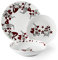 Excelsa 64858 Gnome Sweet Home Tellerservice, 18-teilig, Porzellan, rot