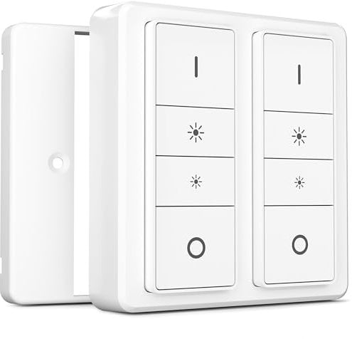 IYOKI® Classic Switch Cover for Philips Hue Dimmer V1, Compatible with Hue Switch Cover, Remote Light Switch Plate Adapter, 2-Gang (1-Pack)