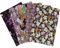 aufodara 5er Baumwollstoff Meterware 50x50 cm Japanische Stil gedruckt Blumen Gold Muster Bronzing Stoffpaket Patchwork Baumwolle Stoffe zum Nähen Quilten DIY Artcraft Handarbeit (Lila)
