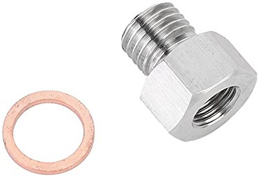 Aramox Fitting Adapter, Edelstahl M12X1.5 Fitting Adapter NPT 1/8 Buchse zu Metrischem Stecker Zubehör