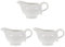 Ceramic Gravy Boat Set of 3, Mini White Jugs with Handle, Porcelain Sauce Pitchers for Salad Dressing, Broth, Custard, and Cream, Compact Size 4.9 X 2.2 Inches for Home Dining and Gatherings