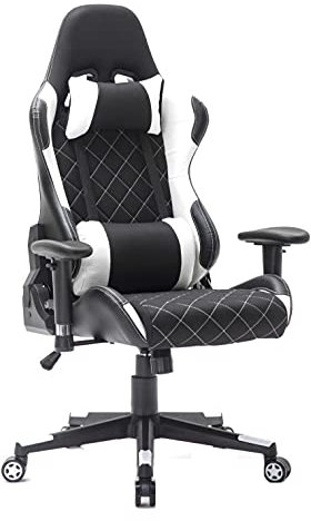 VDD Chaise de Bureau Racing Gaming Gaming Style High Design Thomas Noir Bleu