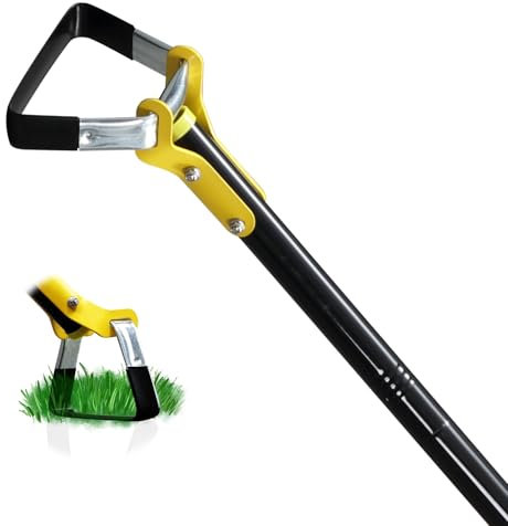 BsBsBest Zappa da giardino, zappa a staffa con manico lungo regolabile da 137 cm, zappa oscillante ideale per erbacce in cortile, orto