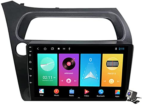Buladala Pantalla Coche Android 11 Radio 2 DIN Compatible con Honda Civic Hatchback 2006-2011 Soporta Llamadas Manos Libres/FM Am RDS Radio/Carplay Auto/Navegación GPS/Control Volante/DSP,M100s
