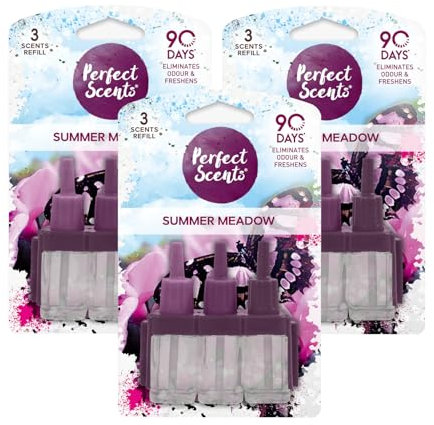 3, 6, 12x Perfect Scents 3 Scents Summer Meadow Air Freshener Refill - Compatible with 3volution 20ml (3 Pack)