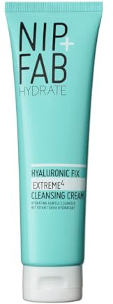 Nip+Fab Hyaluronic Fix Extreme4 Cleansing Cream | 150 Ml | Sanfte Reinigung | Gesichtsreinigung | Anti-Aging | Feuchtigkeitsspendend Für Trockene/Empfindliche Haut | Beruhigend