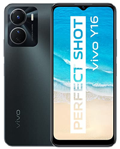 VIVO Y16 Smartphone Libre, 4 GB de RAM + 128 GB de ROM, batería de 5000 mAh, teléfono con Android 12, Gran Pantalla HD+ de 6,51 Pulgadas, cámara Dual de 13 MP, Doble SIM, Doble Modo de Espera