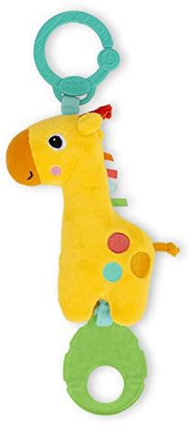 Bright Starts Tug Tunes Giraffe Plüschtier, 4 verschiedene Melodien, für Neugeborene und älter