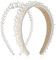 2 Stück Perlen Haarreif Braut Mädchen Weiß Faux Perle Haarreifen Damen Breit Hochzeit Braut Perlen Stirnbänder Hochzeit Haarschmuck Weißer Bride Haarreif
