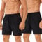 HOPLYNN 2er Pack Sporthose Herren Kurz mit Reißverschlusstasch Sport Short Laufhose Schnell Trocknend Schwarz XL