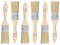 TubeRoo Malerpinsel Set 6X 35 mm Kleiner Flachpinsel für Lacke Lasuren Öle Wand-Farben Acryl, Lackierpinsel, Lasurpinsel, Farbpinsel am Holz Metall