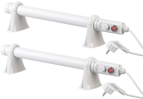 Royal Gardineer Heizstrahler: 2er-Set elektrische Stabheizungen für Gewächshäuser, 55 W, 51 cm, IP44 (Heizstäbe, Heizstange, Gewächshaus)