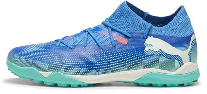 PUMA Unisex Future 7 Match TT Soccer Shoe, Bluemazing White-Electric Peppermint, 40 EU