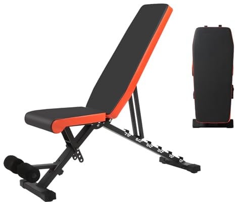 Panana Hantelbank verstellbare Negativbank, Trainingsbank, 4 Sitzpositionsverstellung, Flachbank Workout Bench Home Gym, Multifunktion Schrägbank Bank für Ganzkörpertraining