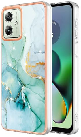 SEAHAI Hülle für Motorola Moto G54 5G, Bunte Muster Ultra Dünn Glänzend Weich Silikon TPU Stoßfest Handyhülle Cover Flexibel Handytasche Schutzhülle - Grün
