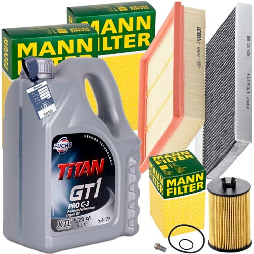 Inspektionspaket + 5L FUCHS 5W30 Motoröl passend für A Klasse W169 245