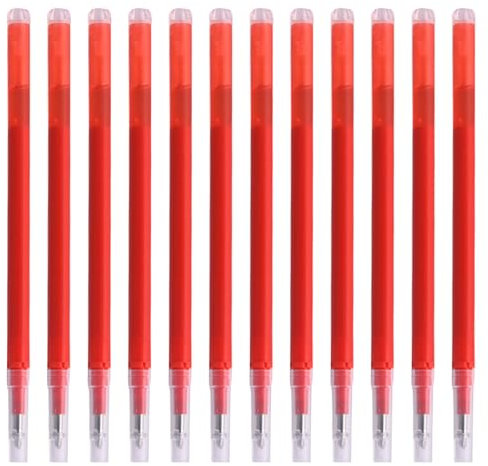 PKCHYE 12 Stk Kompatibel Mit Pilot Frixion Tintenroller Radierbar 400m Schreiblänge Tintenroller Radierbar Radierbarer Kugelschreiber Thermosensitive Tinte Austauschbare Mine Rot 0,7mm, ST025