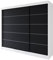 Easy4You R7 250 cm Weiß/Schwarz Schiebetüren Kleiderschrank 250x215x58 cm Schlafzimmermöbel, Aufbewahrung - Mehrzweckschrank - Farbe: Weiß/Schwarz