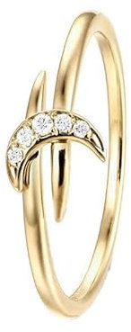 Ayoiow 9Karat Gold Ring Mondring Ring Damen Hochzeit