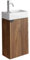 Bosco Meuble de salle de bain, WC, 40 x 22 cm, en noyer - Armoire lavabo