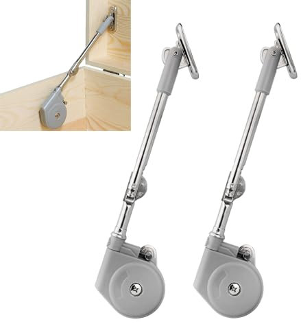 LIKERAINY 90 Gradi Supporto del Coperchio con Chiusura Morbida per Porte a Ribalta Apertura Verso l'Alto Cerniera Ammortizzatore per Armadio Coperchio Scatola Cassapanca dei Giocattoli 2 Set