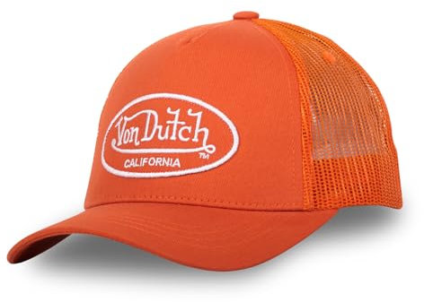 Von Dutch Kappe für Damen und Herren, Trucker-Kappe LOFB, verstellbar, orange / weiß, Einheitsgröße