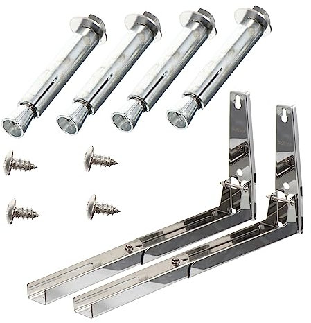 Cabilock Soporte De Microondas Montado En La Pared Estante Plegable y Retráctil De Acero Inoxidable Para Horno Ideal Para Encimeras De Cocina y Optimización Del Espacio