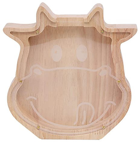 Tirelires for enfants, 12 sortes d'animaux en bois massif, tirelire en bois personnalisée, banque de pièces créative, boîte transparente for économiser de l'argent, cadeau créatif et ornement DIY-Coch