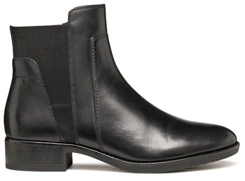 Geox D Felicity, Stivale alla Caviglia Donna, Nero, 37.5 EU