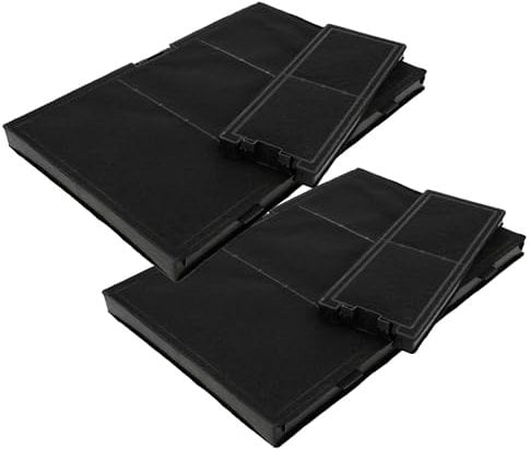 vhbw 2x Filterset kompatibel mit Bosch DWK98JQ69/01, DWK98JQ60/03, DWK98JQ60/02, DWK98JQ60/01 Dunstabzugshaube - Aktivkohlefilter