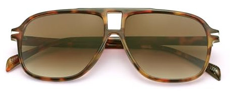 COASION Retro Pilot Sonnenbrille für Damen Herren Klassisch Rechteckig Doppelsteg Brille Übergröße 70er Jahre Vintage Eyewear UV400 Schutz(Schildpatt Rahmen/Gradient Braun Gläser)