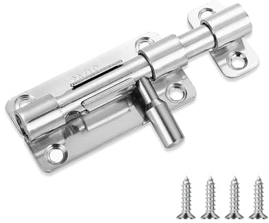 LUHOCIY 2 Pezzo Chiavistello per Porta in Legno, Catenaccio Porta, Chiavistello Porta Blindata, Progettato per Abitazioni e Locali Commerciali, Garantisce la Sicurezza di Porte in Legno e Scorrevoli