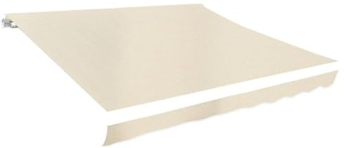 Tomostar Toile de Remplacement Store Banne, Toit de Rechange Tissu de Remplacement pour Auvent Crème 4x3 m (Cadre Non Inclus)