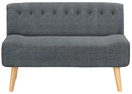 Koioplie Sofa 2-Sitzer Bank Stoffsofa Loungesofa Polstersofa Couch 117 * 42 * 75 cm Grau