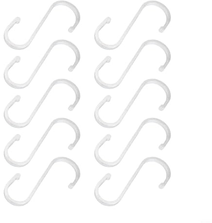 S-Haken aus Aluminium für Küche und Zuhause, zum Aufhängen von Tassen, Utensilien und Pflanzen, 10 Stück (weiß)