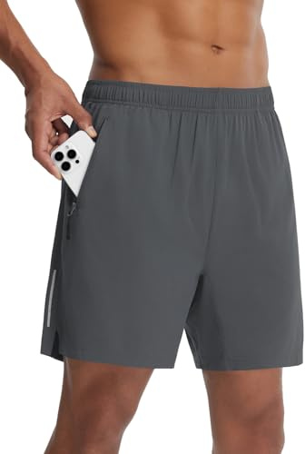 baleaf Pantaloni da ciclismo da uomo, imbottiti con tasche, 2 in 1, per mountain bike, 18 cm, estivi