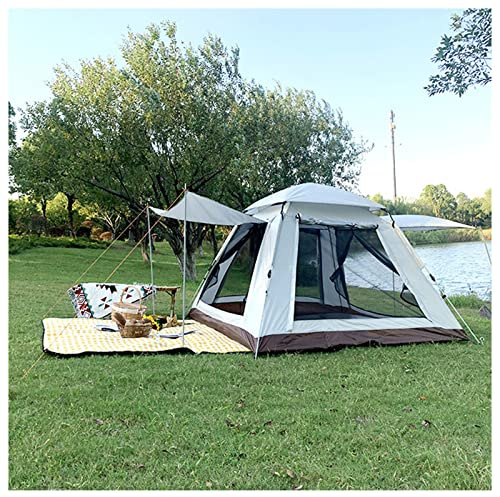 Günstiges Zelt 4 Personen insektensicher, Doppeltüren und Vier Fenster wasserdichte Zelte für Campingfirma und stabiles Bivy-Zelt für Camping-Wanderpickgarten Hallo Hallo