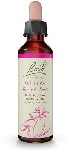 Bach Original Flower Remedies (Willow) Find Joy & Hope, Forgive & Forget, Emotional Wellness, Natural Flower Essence, 20ml