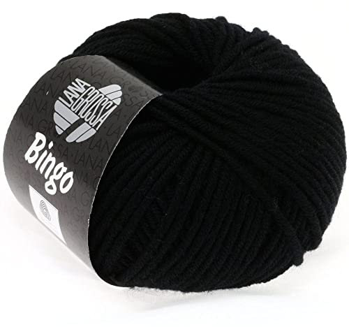 LANA GROSSA Bingo | Extrafeine Merinowolle waschmaschinenfest und filzfrei | Handstrickgarn aus 100% Schurwolle (Merino extrafein) | 50g Wolle zum Stricken & Häkeln | 80m Garn FB 24