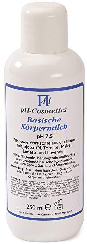Basische K?rpermilch pH 7, 5, Bodylotion eincremen nach dem basischen Bad, ph-Cosmetics, 250 ml