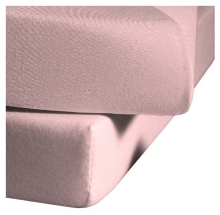 fleuresse Comfort Spannbettlaken (96 % Baumwolle, 4 % Elasthan), mit Rumdumgummizug, Ökotex Standard 100, für Matratzen bis 26 cm Höhe, 90 - 100 x 200 - 220 cm, altrosé