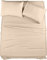 Utopia Bedding Bettwäsche-Set für King-Size-Bett, 4-teilig, gebürstete Mikrofaser, schrumpft und lichtbeständig, pflegeleicht (King-Size-Bett, Beige)